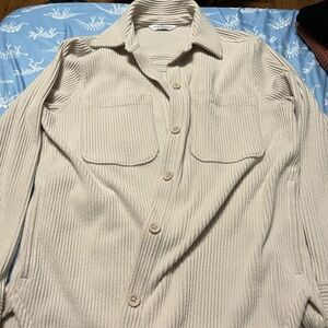 Alpine Cream Ribbed Shacket